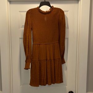 Rust Long Sleeve Dress